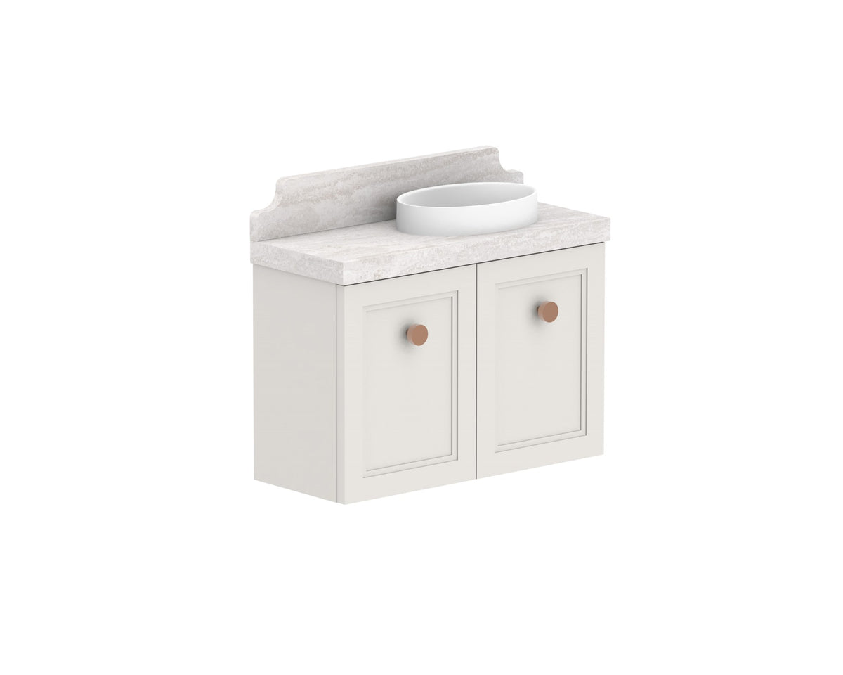 ADP Mabel Mini Wall Hung Vanity 600mm right offset bowl