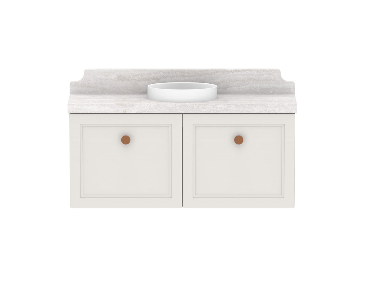ADP Mabel Mini Wall Hung Vanity 900mm centre bowl, front view