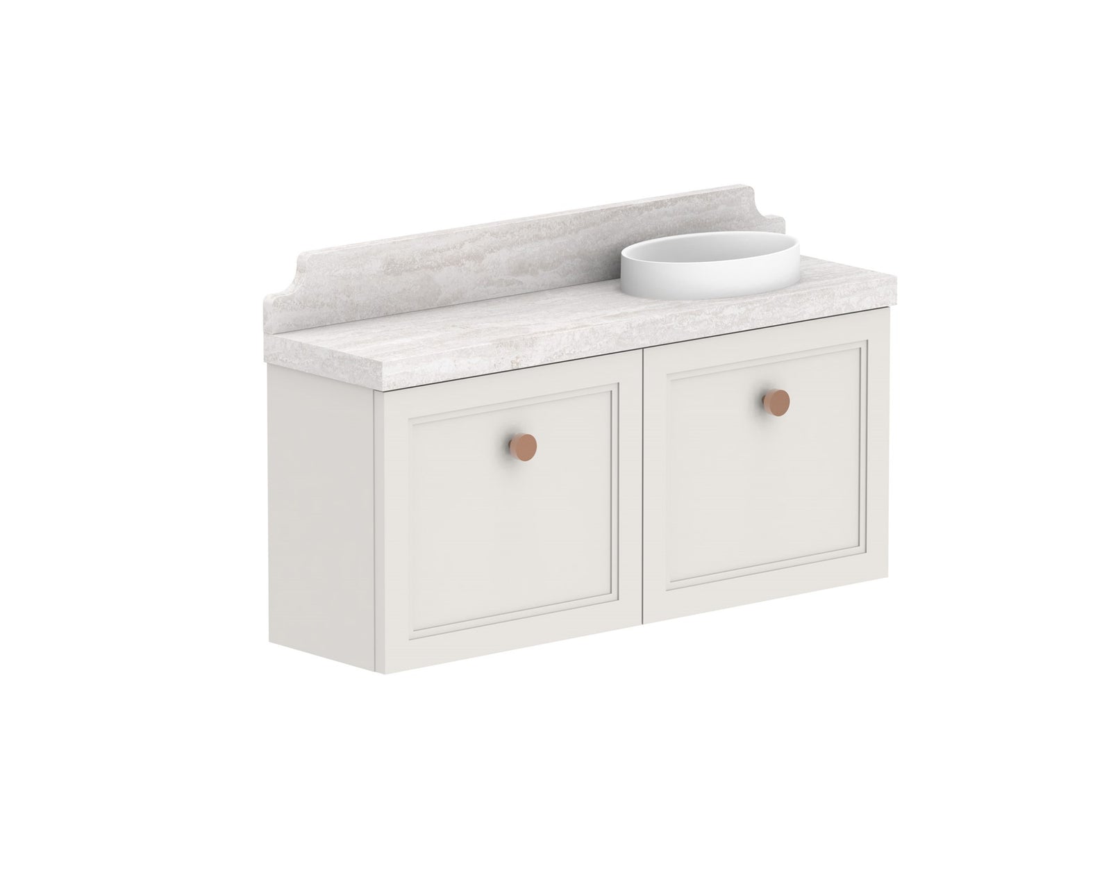 ADP Mabel Mini Wall Hung Vanity 900mm right offset bowl