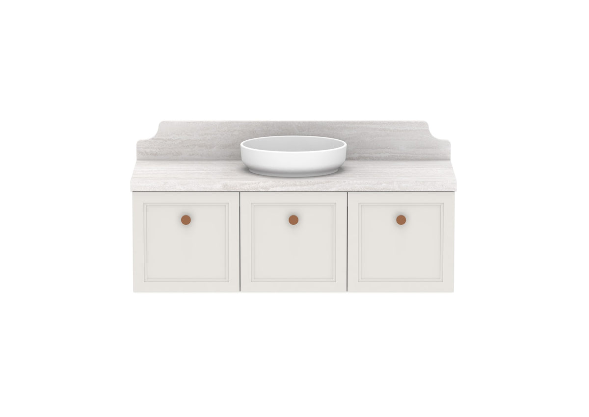 ADP Mabel Full Depth Wall Hung Vanity 1200mm centre bowl, front view