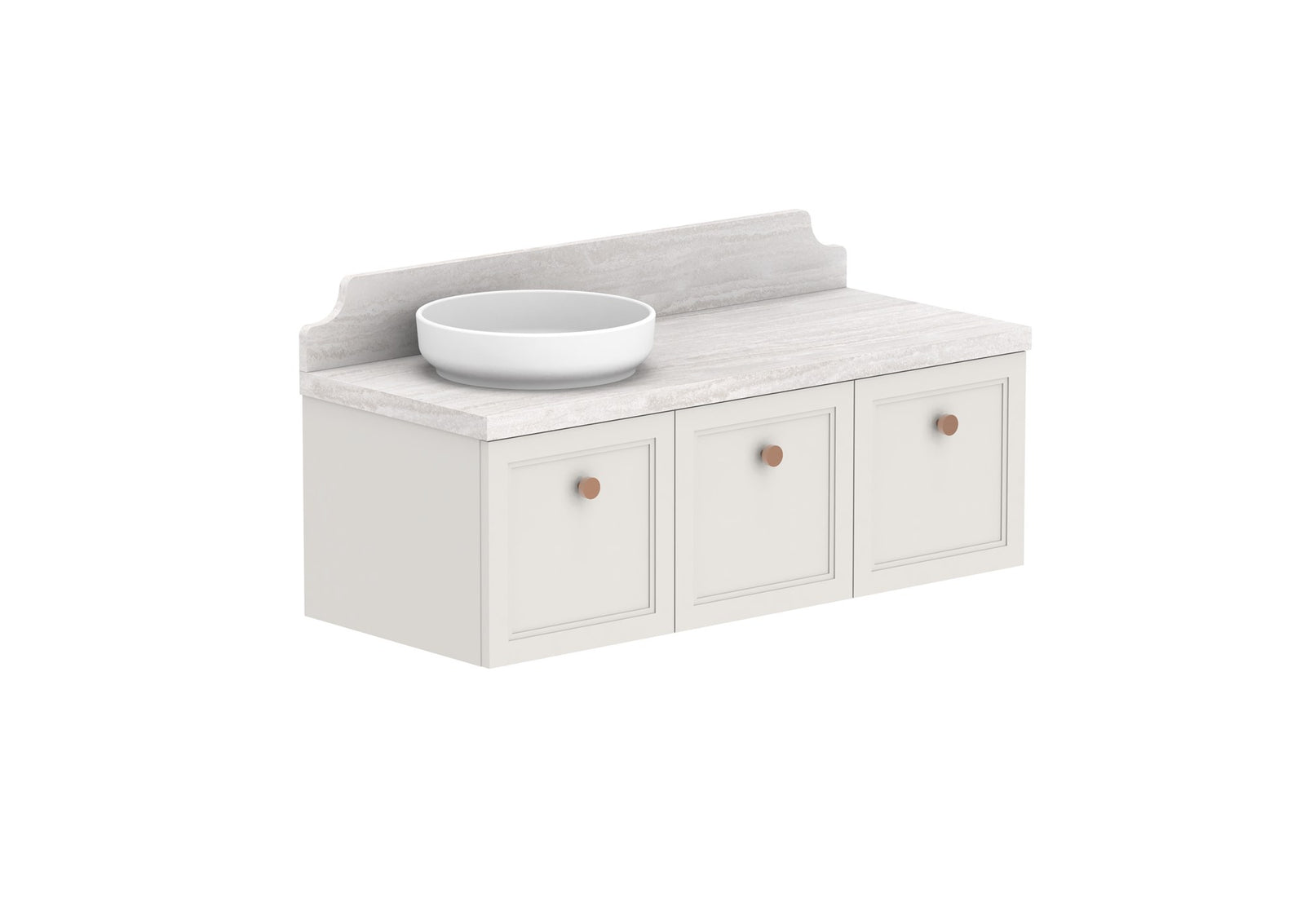 ADP Mabel Full Depth Wall Hung Vanity 1200mm left offset bowl