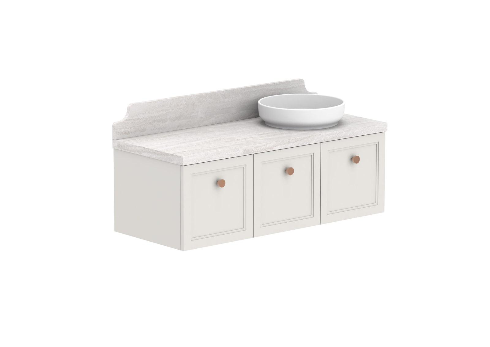 ADP Mabel Full Depth Wall Hung Vanity 1200mm right offset bowl