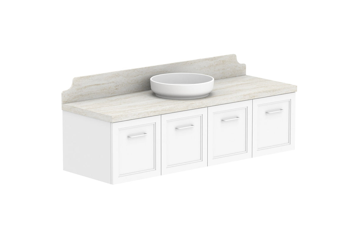 ADP Mabel Full Depth Wall Hung Vanity 1500mm centre bowl, with handles