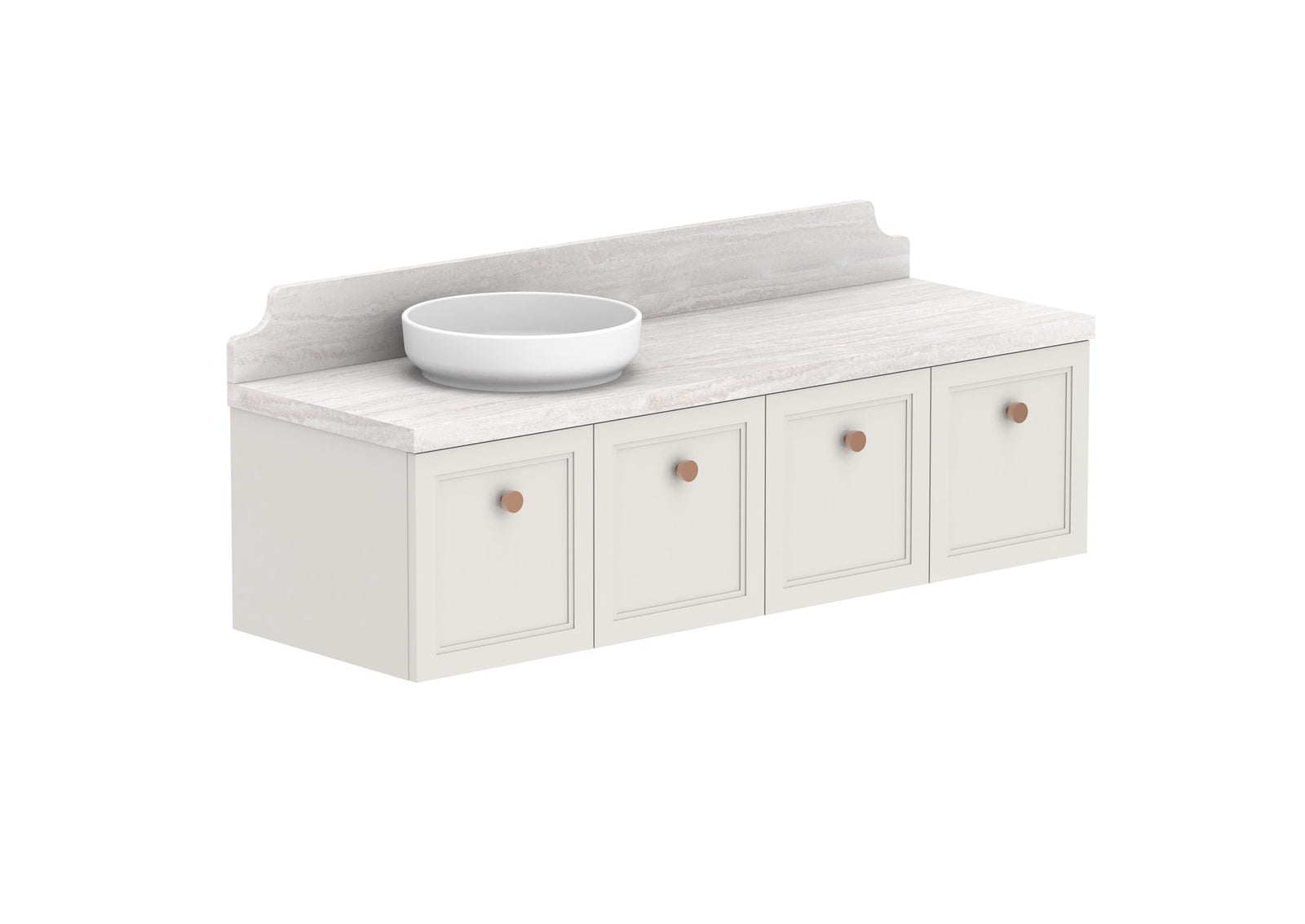ADP Mabel Full Depth Wall Hung Vanity 1500mm left offset bowl