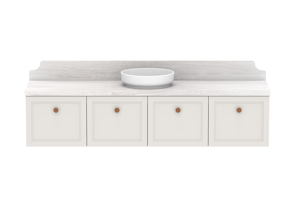 ADP Mabel Full Depth Wall Hung Vanity 1800mm centre bowl, front view