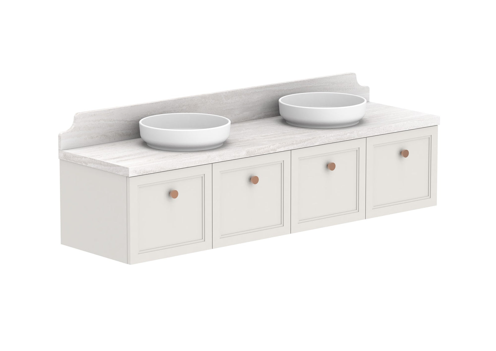 ADP Mabel Full Depth Wall Hung Vanity 1800mm double bowl