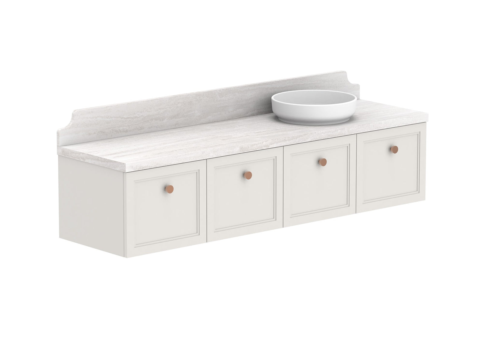 ADP Mabel Full Depth Wall Hung Vanity 1800mm right offset bowl