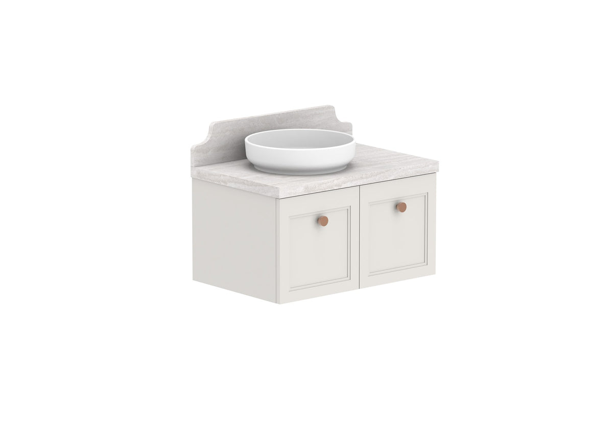 ADP Mabel Full Depth Wall Hung Vanity 750mm left offset bowl