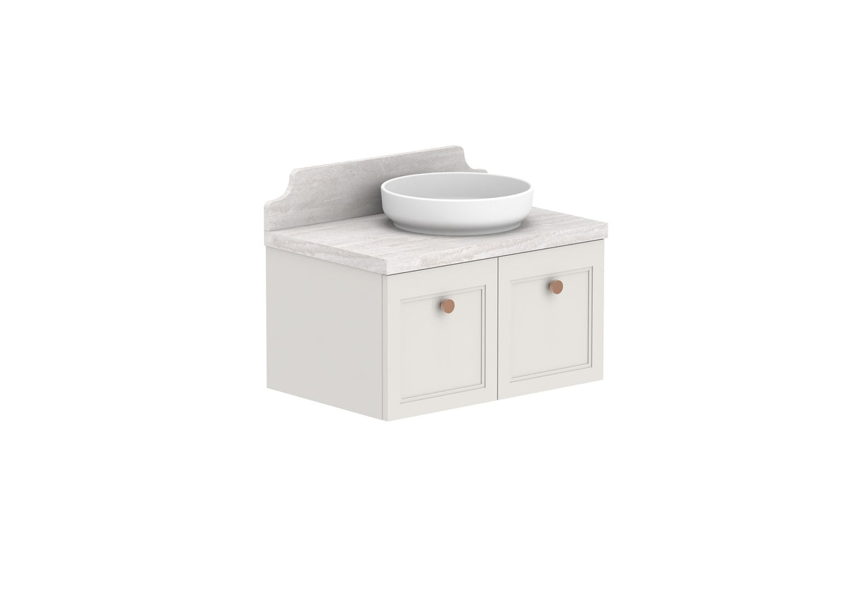 ADP Mabel Full Depth Wall Hung Vanity 750mm right offset bowl