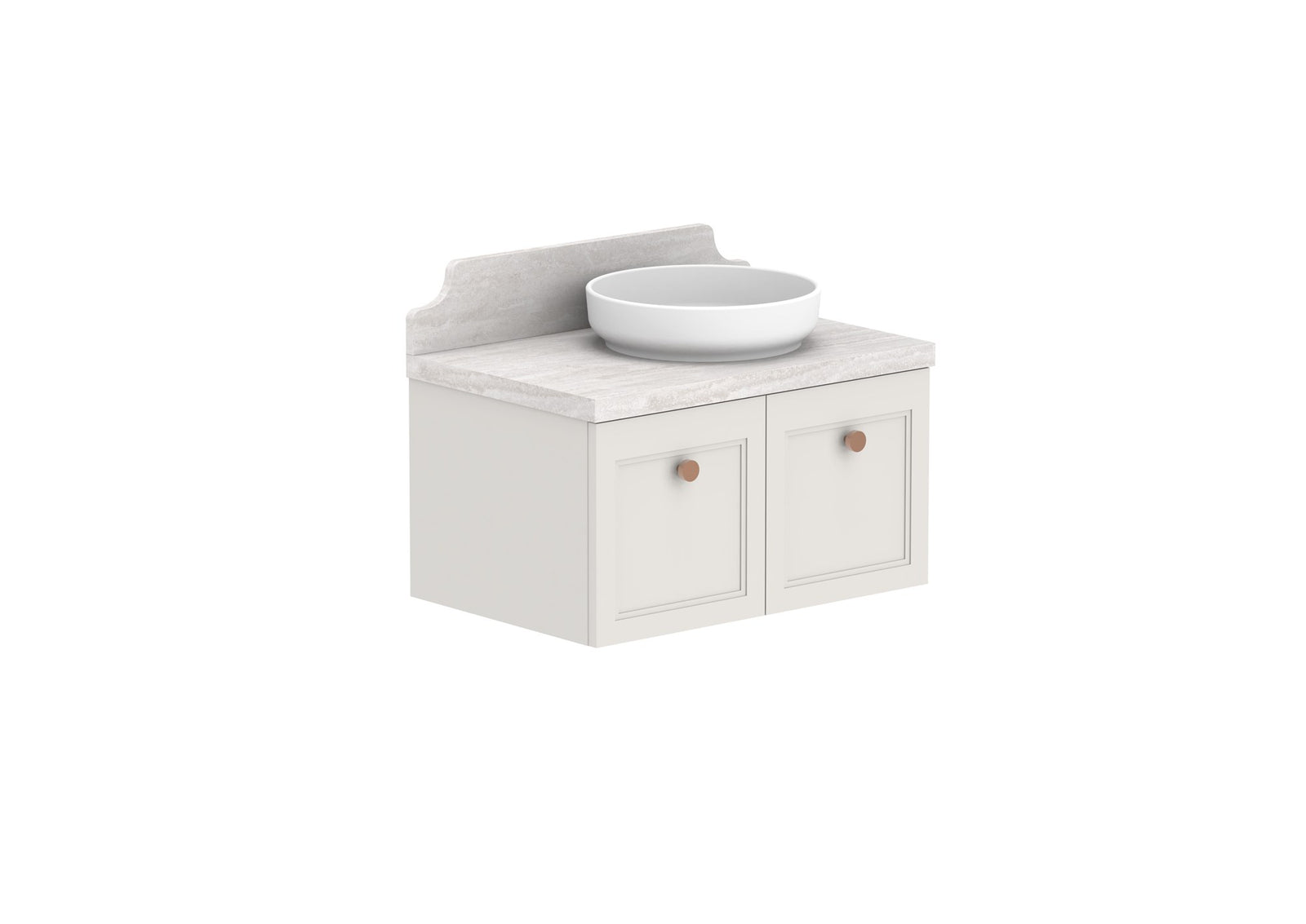 ADP Mabel Full Depth Wall Hung Vanity 750mm right offset bowl