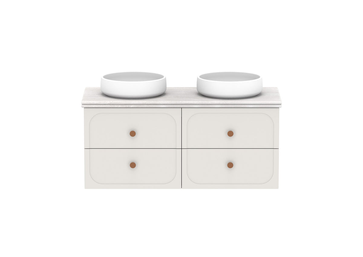 ADP Madden Wall Hung Vanity 1200mm double bowl, front view