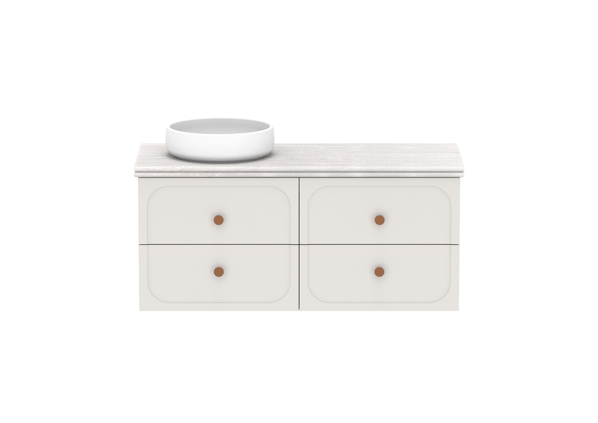 ADP Madden Wall Hung Vanity 1200mm left offset bowl, front view