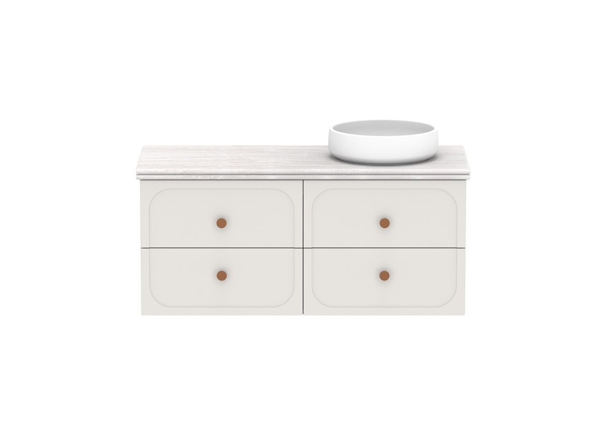 ADP Madden Wall Hung Vanity 1200mm right offset bowl, front view