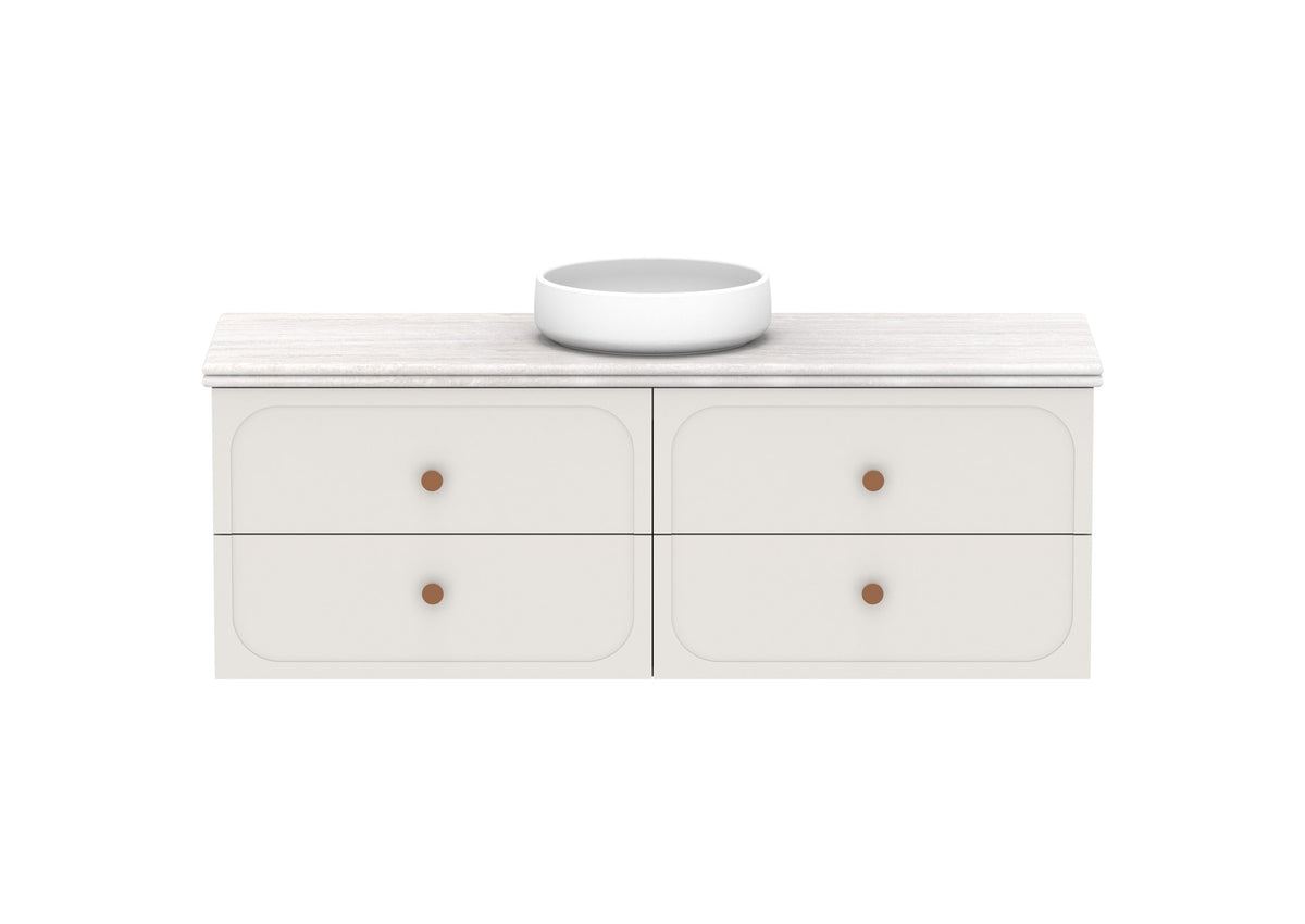 ADP Madden Wall Hung Vanity 1500mm centre bowl, front view
