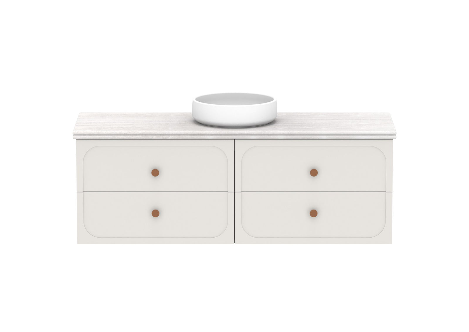 ADP Madden Wall Hung Vanity 1500mm centre bowl, front view