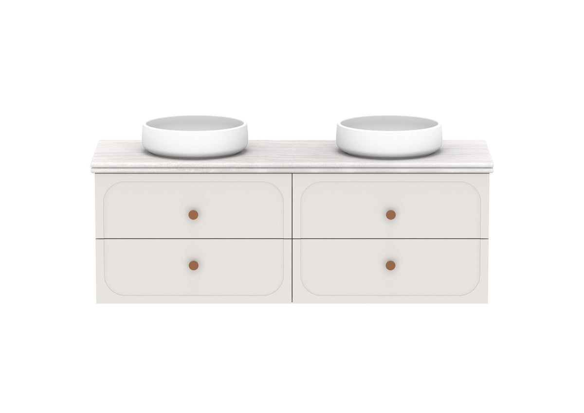 ADP Madden Wall Hung Vanity 1500mm double bowl, front view