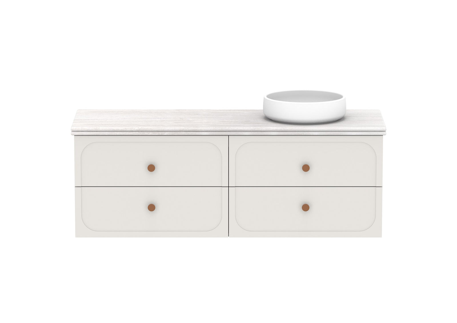 ADP Madden Wall Hung Vanity 1500mm right offset bowl, front view