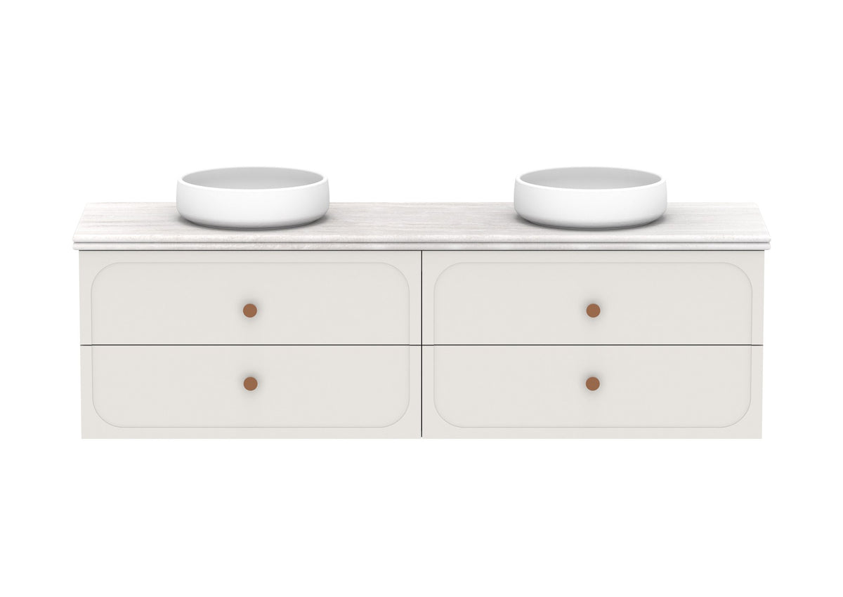 ADP Madden Wall Hung Vanity 1800mm double bowl, front view