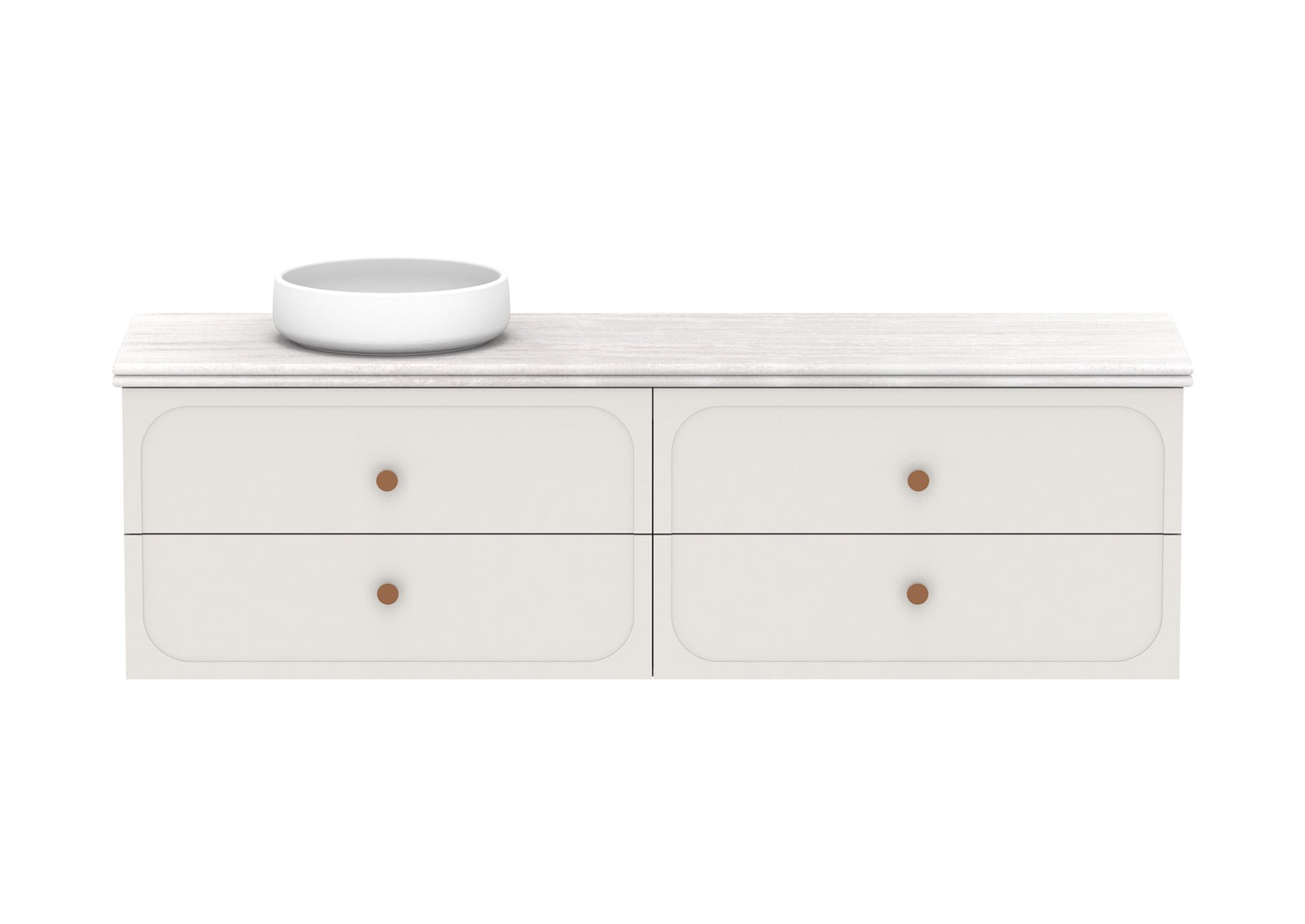 ADP Madden Wall Hung Vanity 1800mm left offset bowl, front view