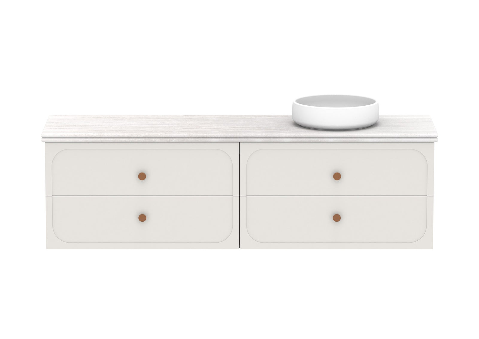 ADP Madden Wall Hung Vanity 1800mm right offset bowl, front view