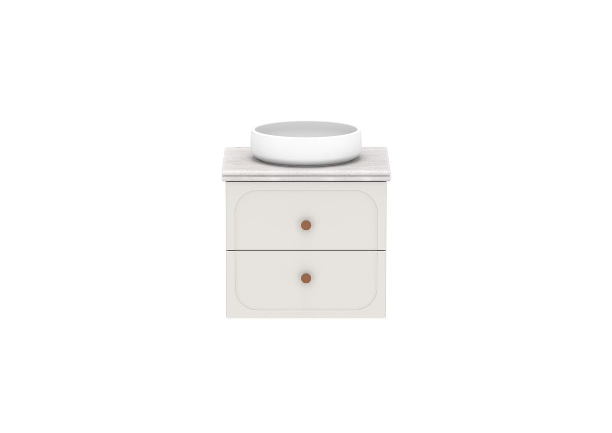 ADP Madden Wall Hung Vanity 600mm centre bowl, front view