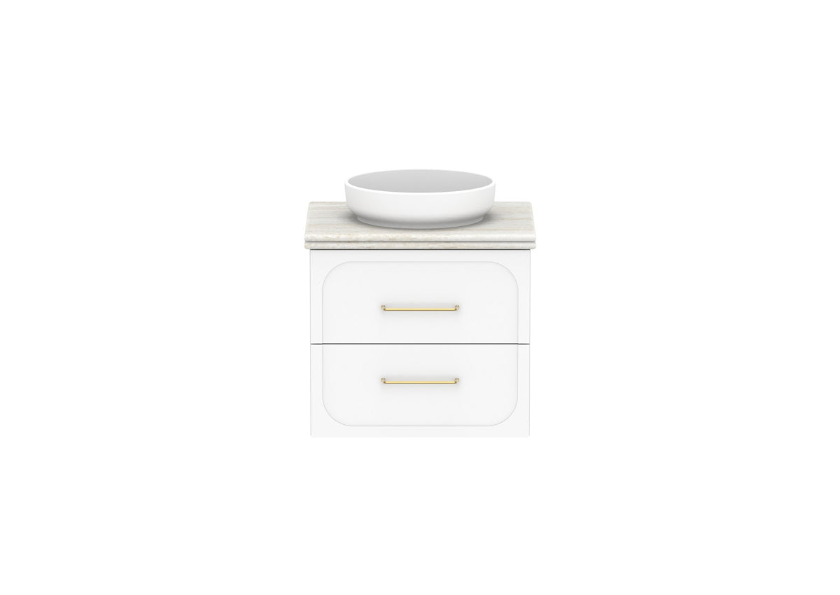ADP Madden Wall Hung Vanity 600mm centre bowl, front view