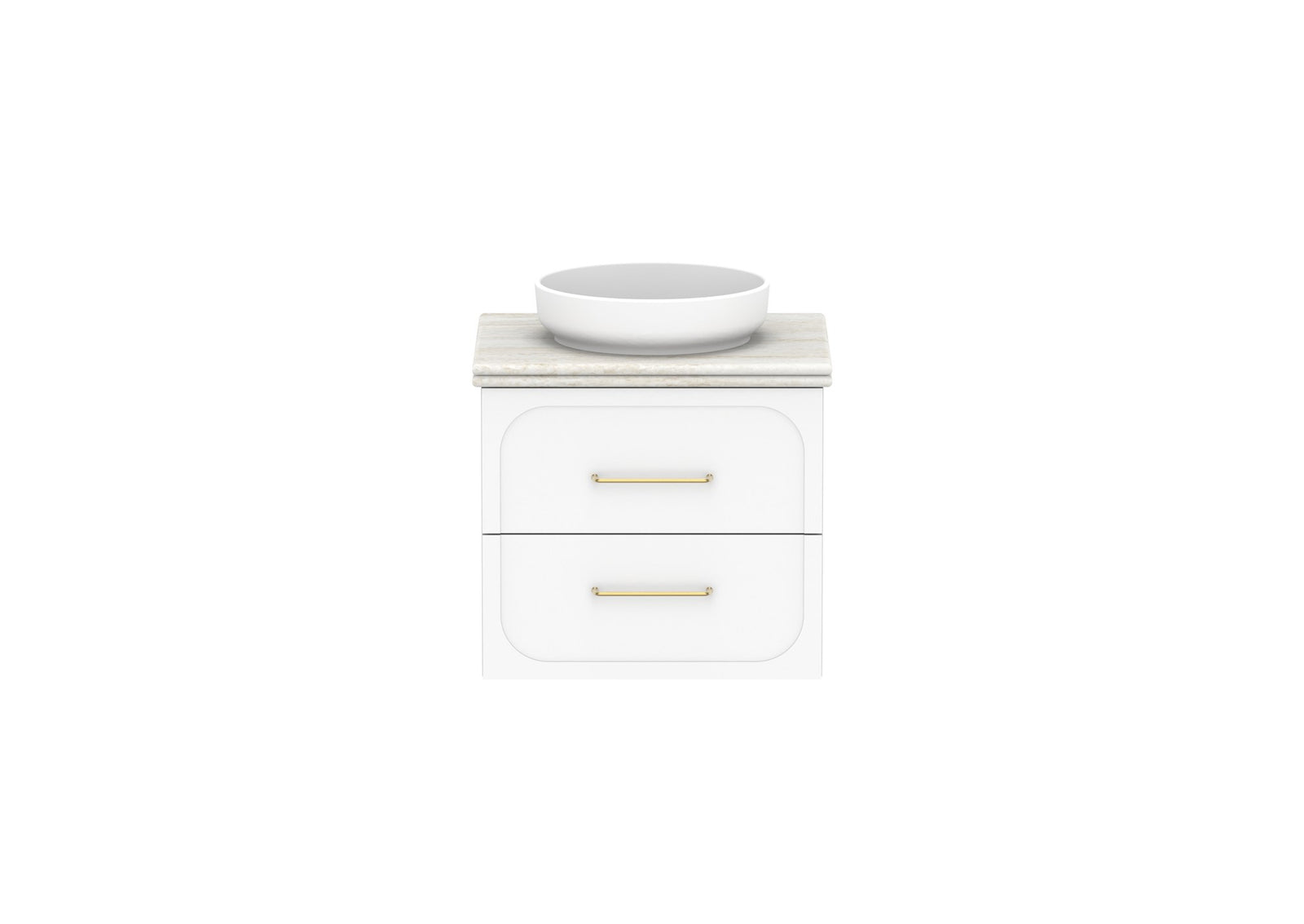 ADP Madden Wall Hung Vanity 600mm centre bowl, front view