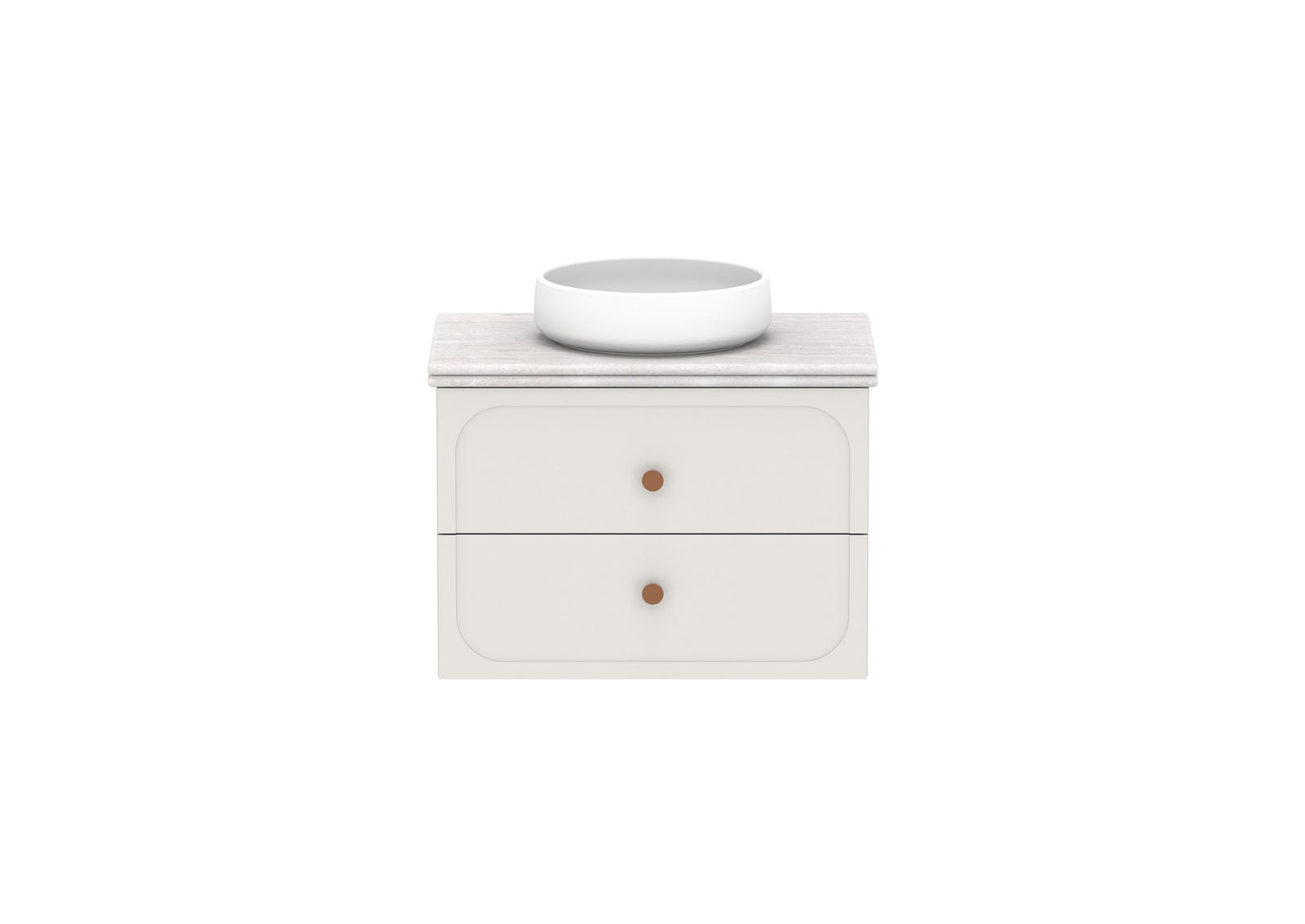 ADP Madden Wall Hung Vanity 750mm centre bowl, front view