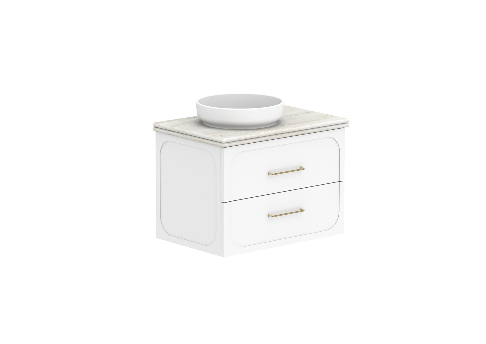 ADP Madden Wall Hung Vanity 750mm left offset bowl