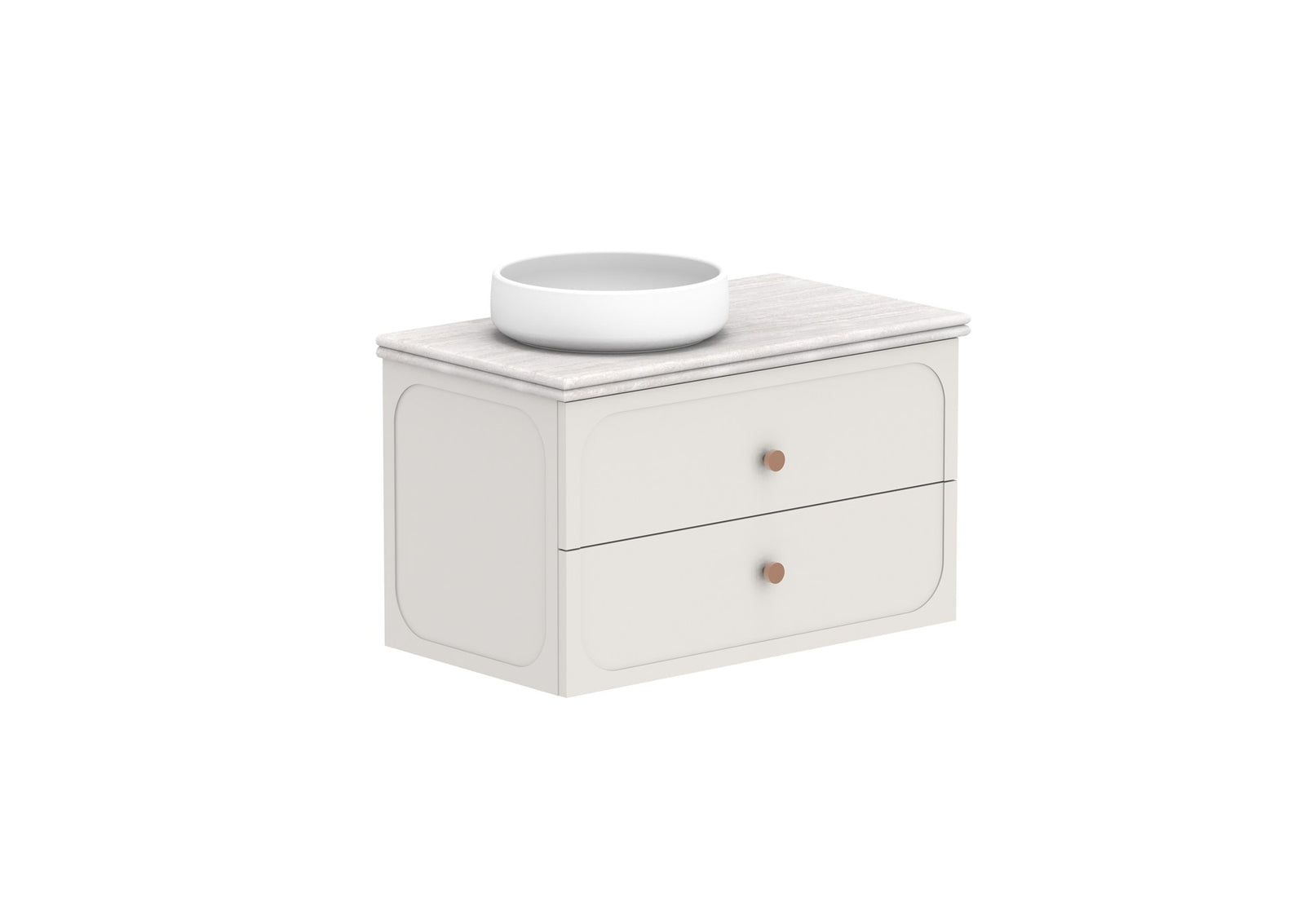 ADP Madden Wall Hung Vanity 900mm left offset bowl