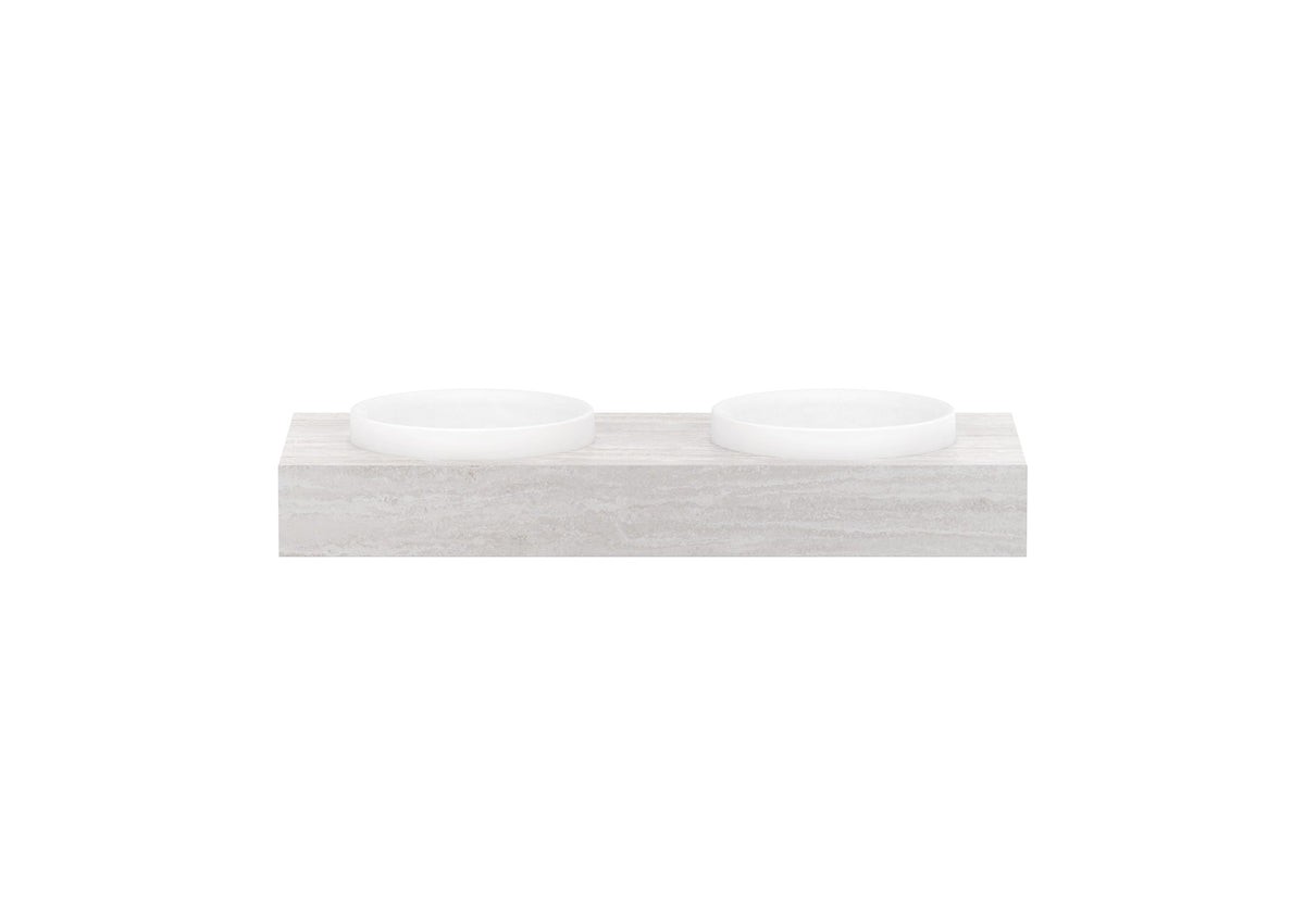 ADP Michel Wall Hung Vanity 1200mm double bowl, front view