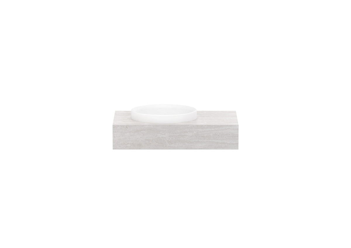 ADP Michel Wall Hung Vanity 750mm left offset bowl, front view