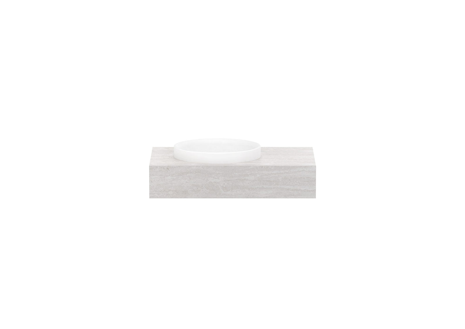 ADP Michel Wall Hung Vanity 750mm left offset bowl, front view