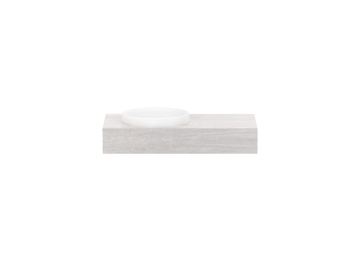 ADP Michel Wall Hung Vanity 900mm left offset bowl, front view