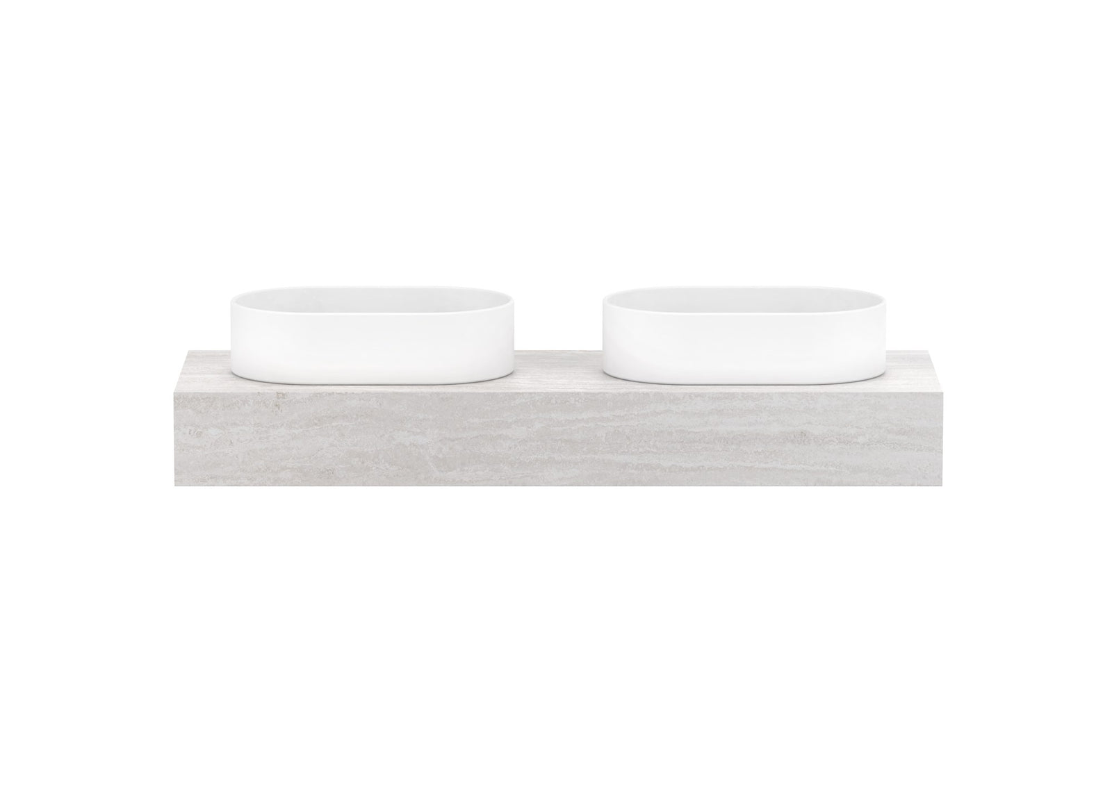 ADP Michel Ensuite Wall Hung Vanity 1200mm double bowl, front view
