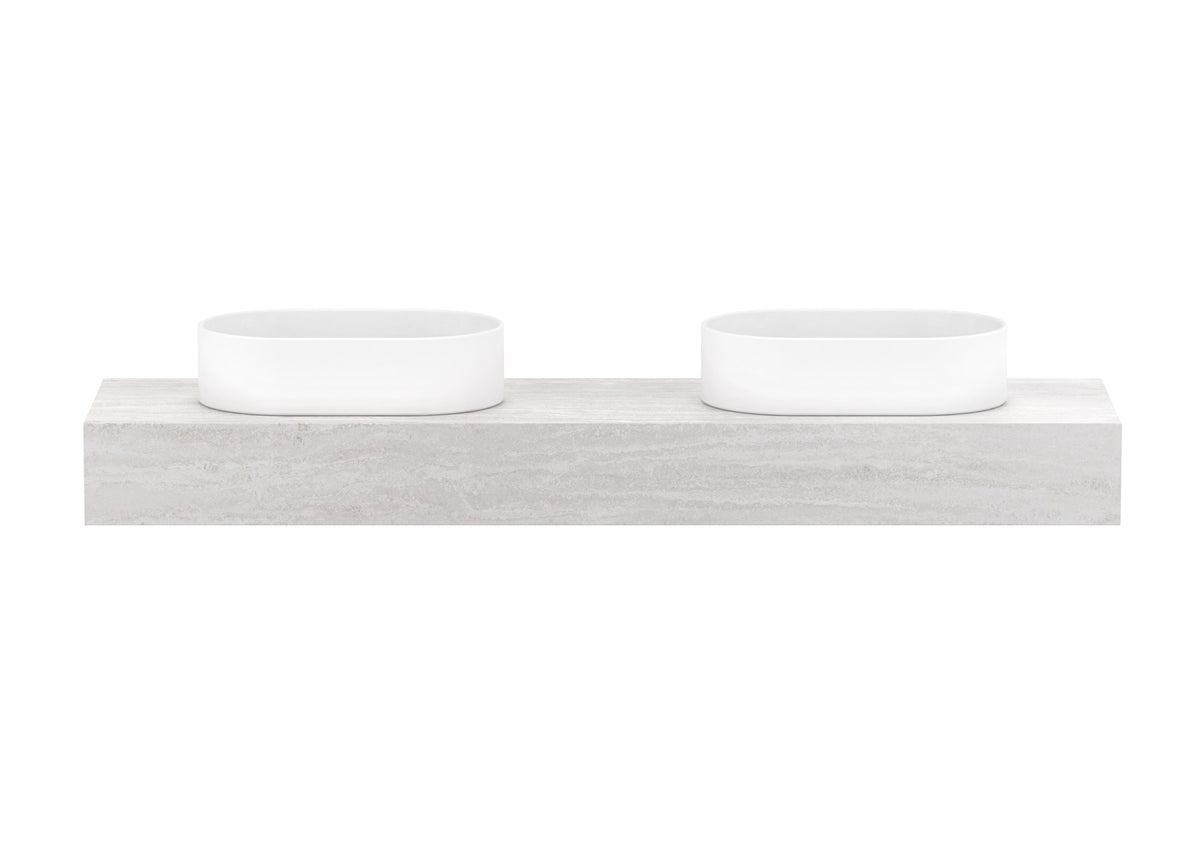 ADP Michel Ensuite Wall Hung Vanity 1500mm double bowl, front view