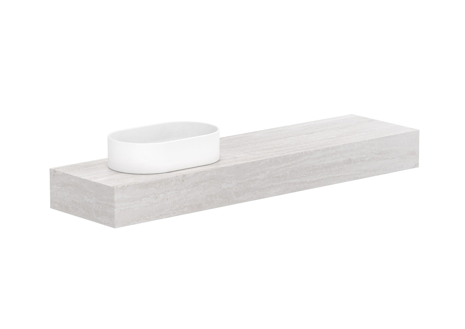ADP Michel Ensuite Wall Hung Vanity 1500mm left offset bowl