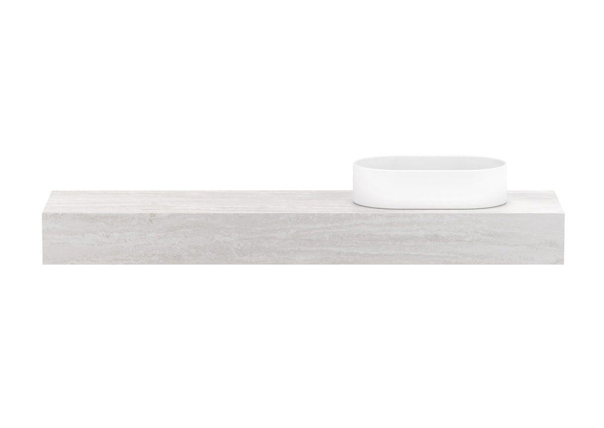 ADP Michel Ensuite Wall Hung Vanity 1500mm right offset bowl, front view