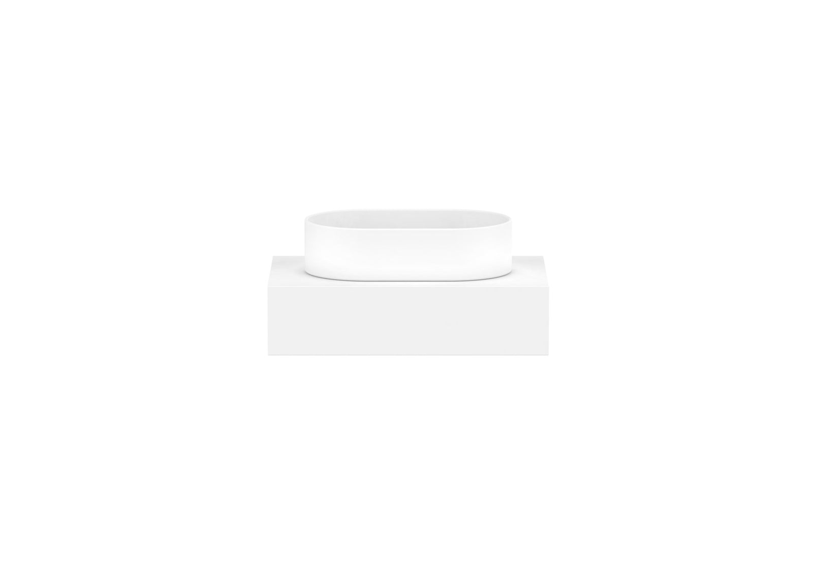ADP Michel Ensuite Wall Hung Vanity 600mm centre bowl, front view