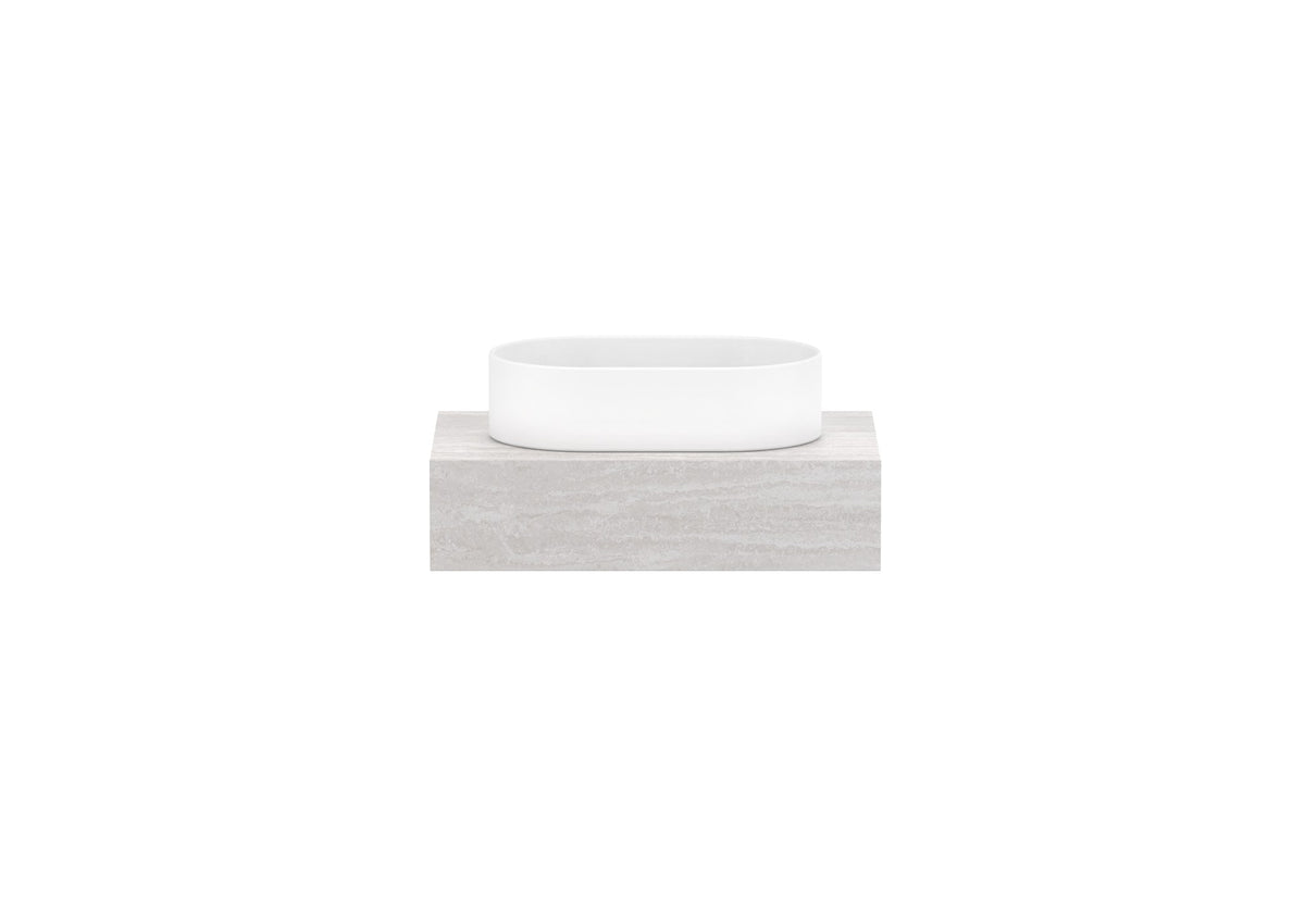 ADP Michel Ensuite Wall Hung Vanity 600mm centre bowl, front view
