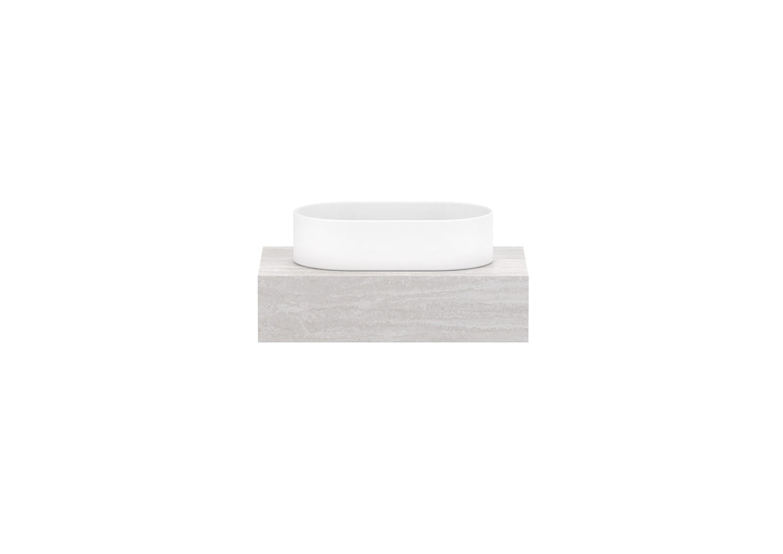 ADP Michel Ensuite Wall Hung Vanity 600mm centre bowl, front view