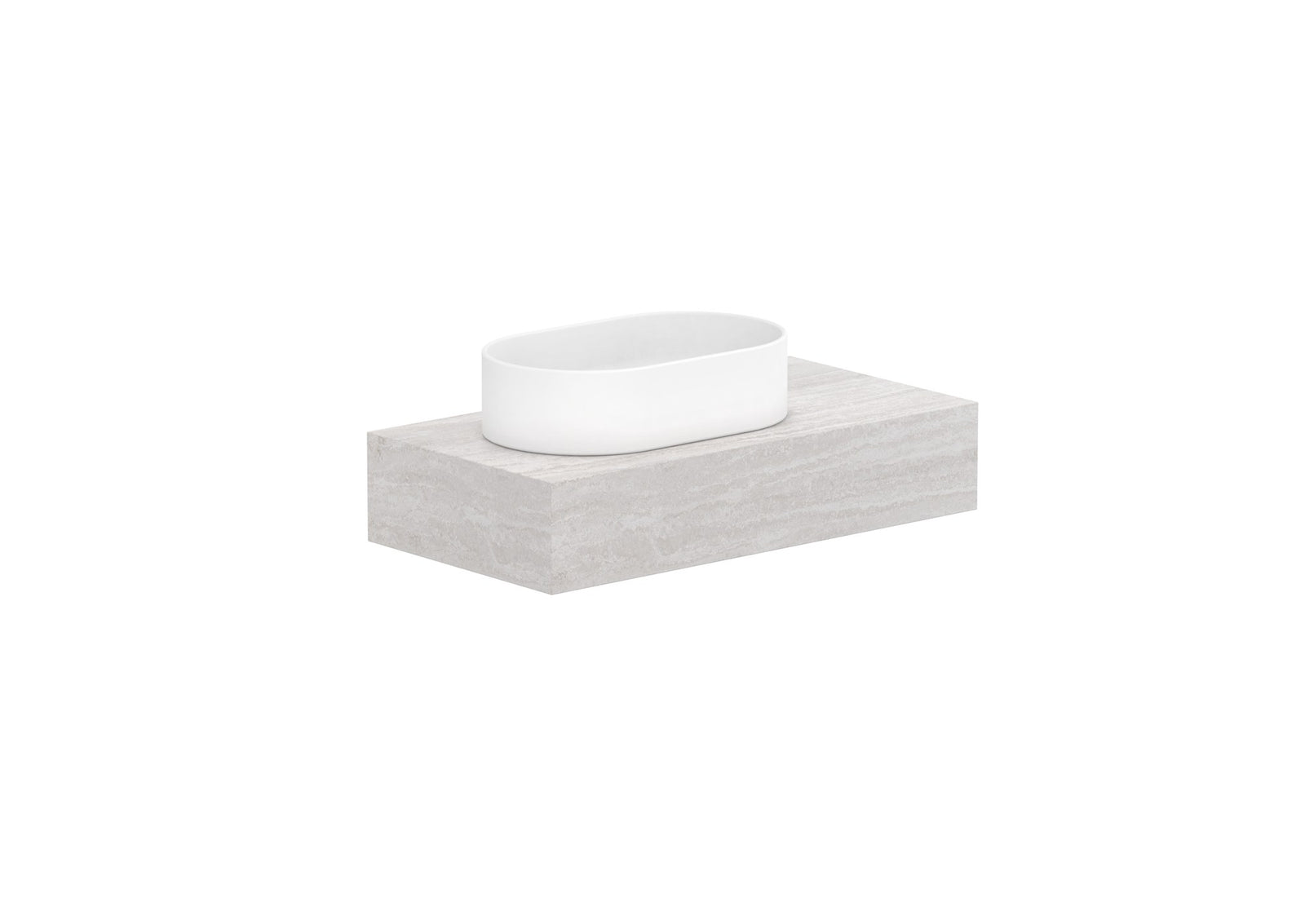 ADP Michel Ensuite Wall Hung Vanity 750mm left offset bowl
