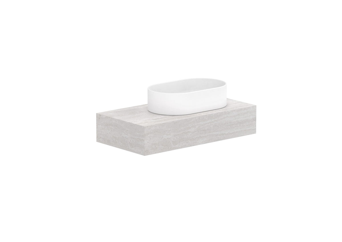 ADP Michel Ensuite Wall Hung Vanity 750mm right offset bowl
