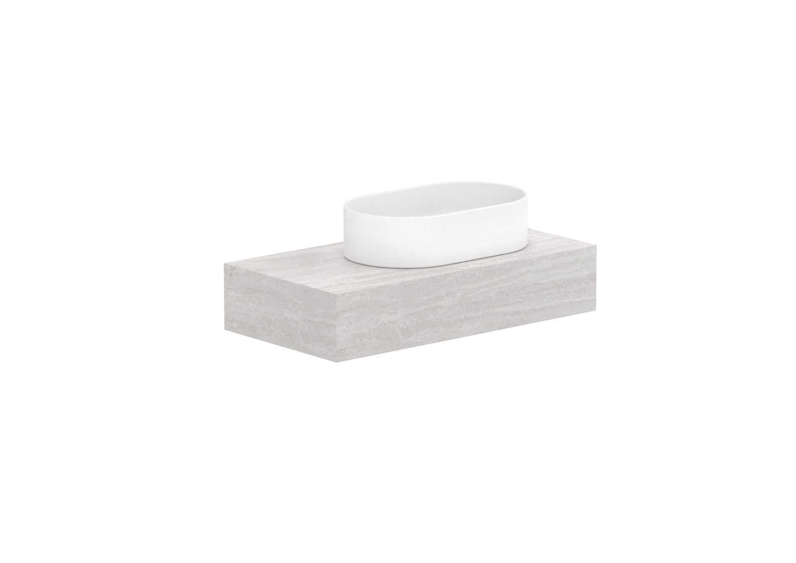 ADP Michel Ensuite Wall Hung Vanity 750mm right offset bowl