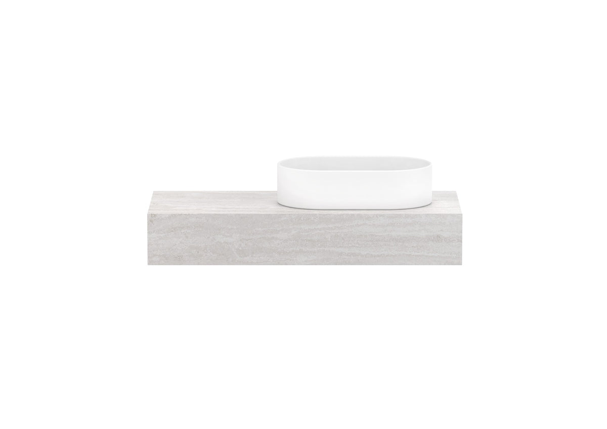 ADP Michel Ensuite Wall Hung Vanity 900mm right offset bowl, front view