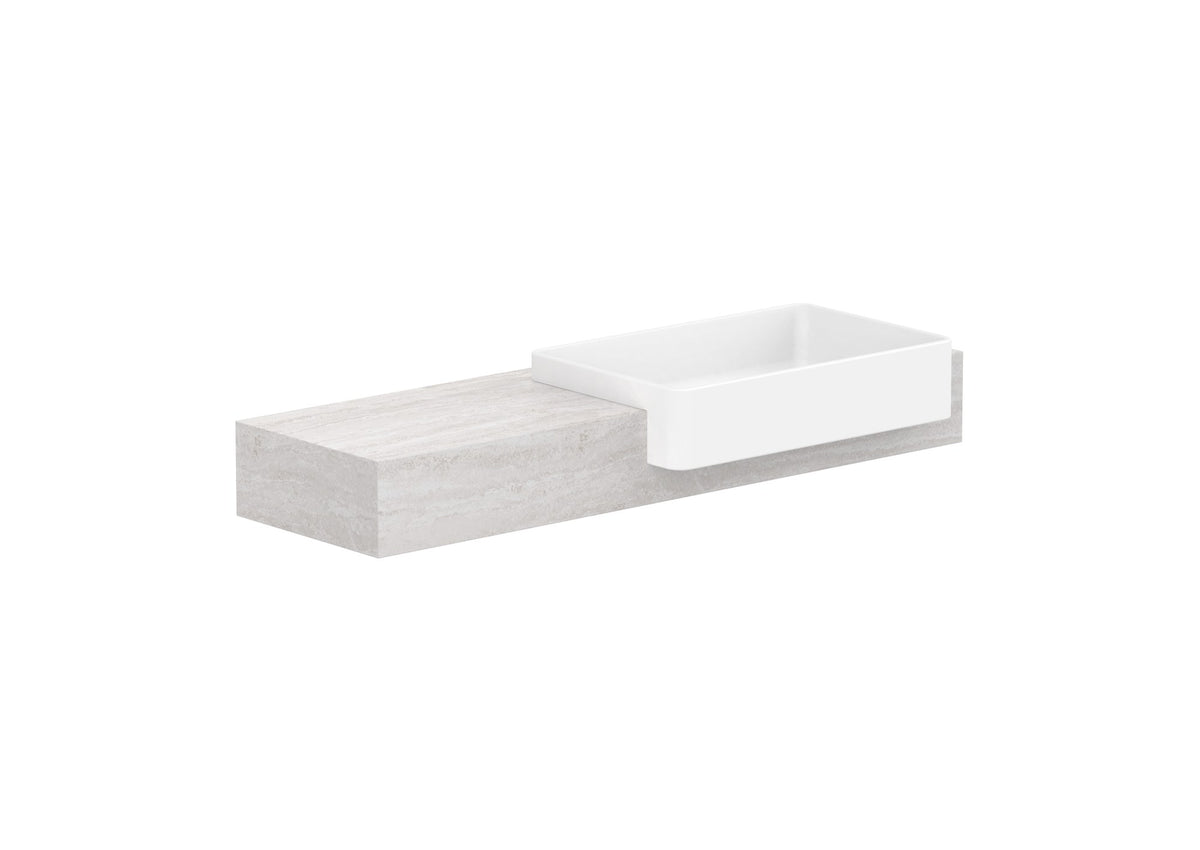 ADP Michel Semi-Recessed Wall Hung Vanity 1200mm right offset bowl