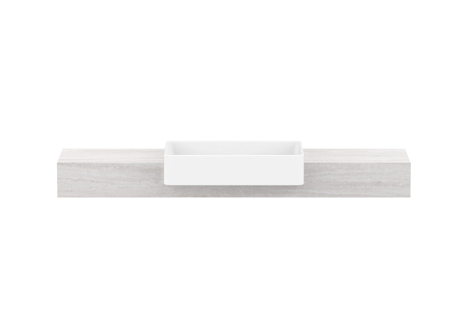 ADP Michel Semi-Recessed Wall Hung Vanity 1500mm centre bowl, front view