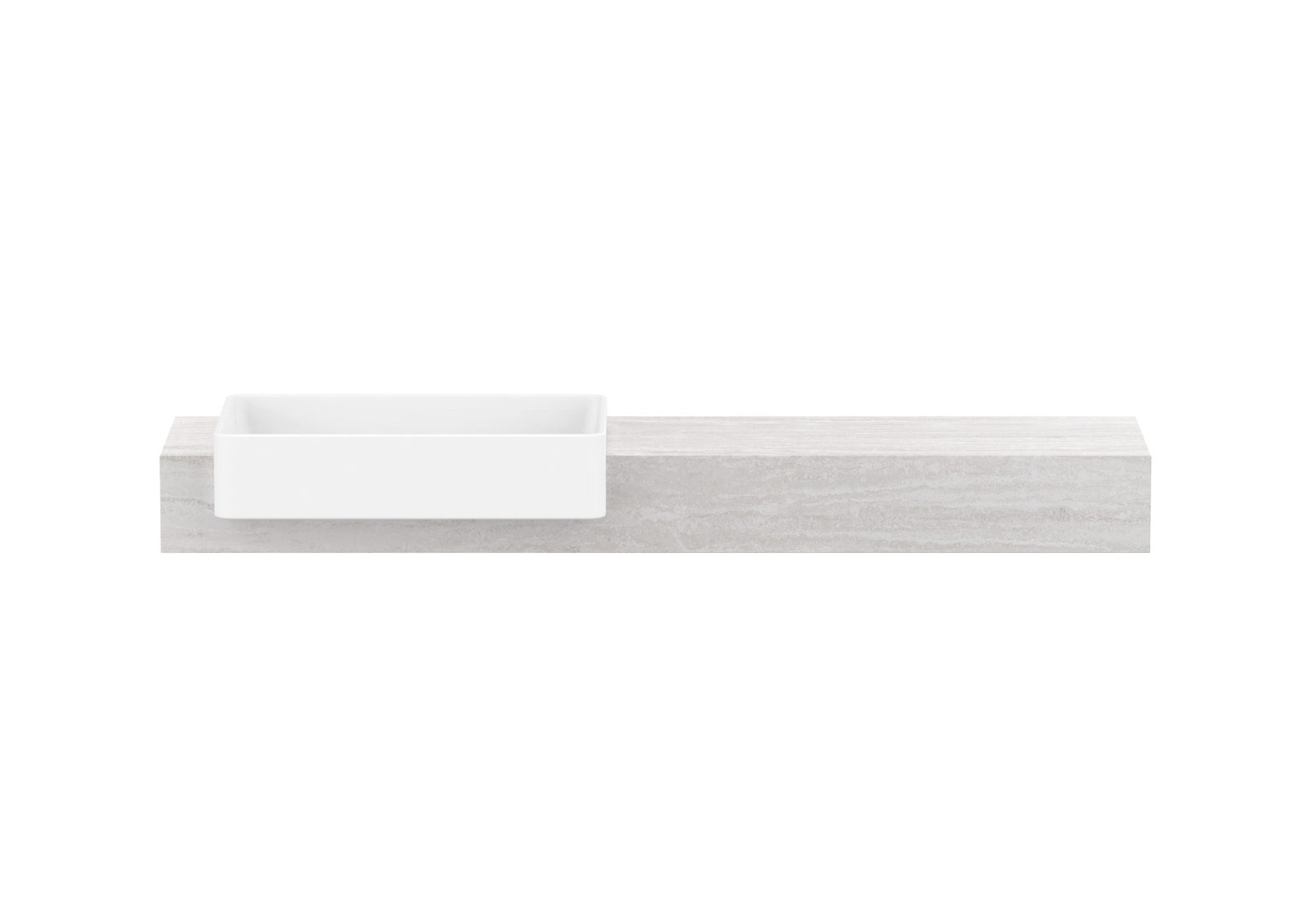 ADP Michel Semi-Recessed Wall Hung Vanity 1500mm left offset bowl, front view