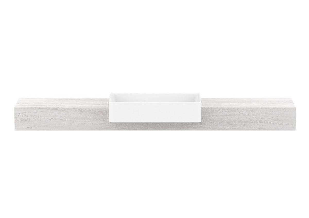 ADP Michel Semi-Recessed Wall Hung Vanity 1800mm centre bowl, front view