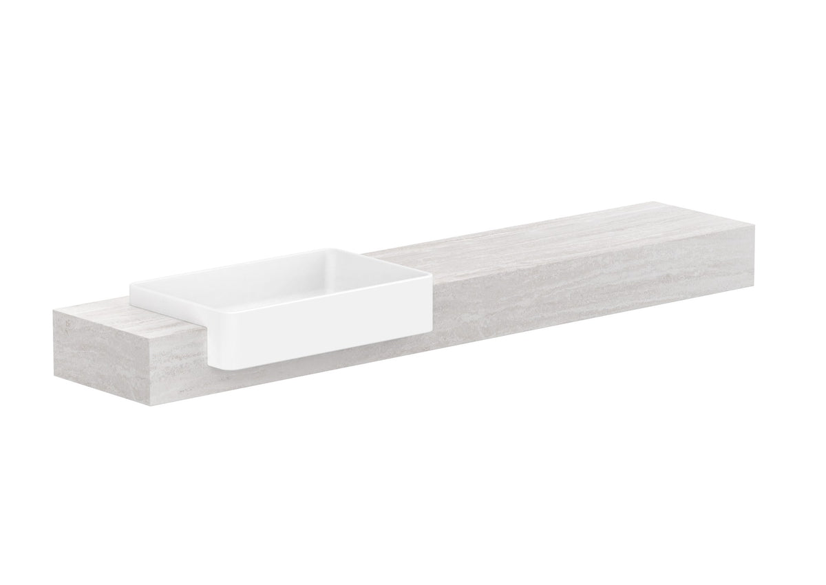 ADP Michel Semi-Recessed Wall Hung Vanity 1800mm left offset bowl